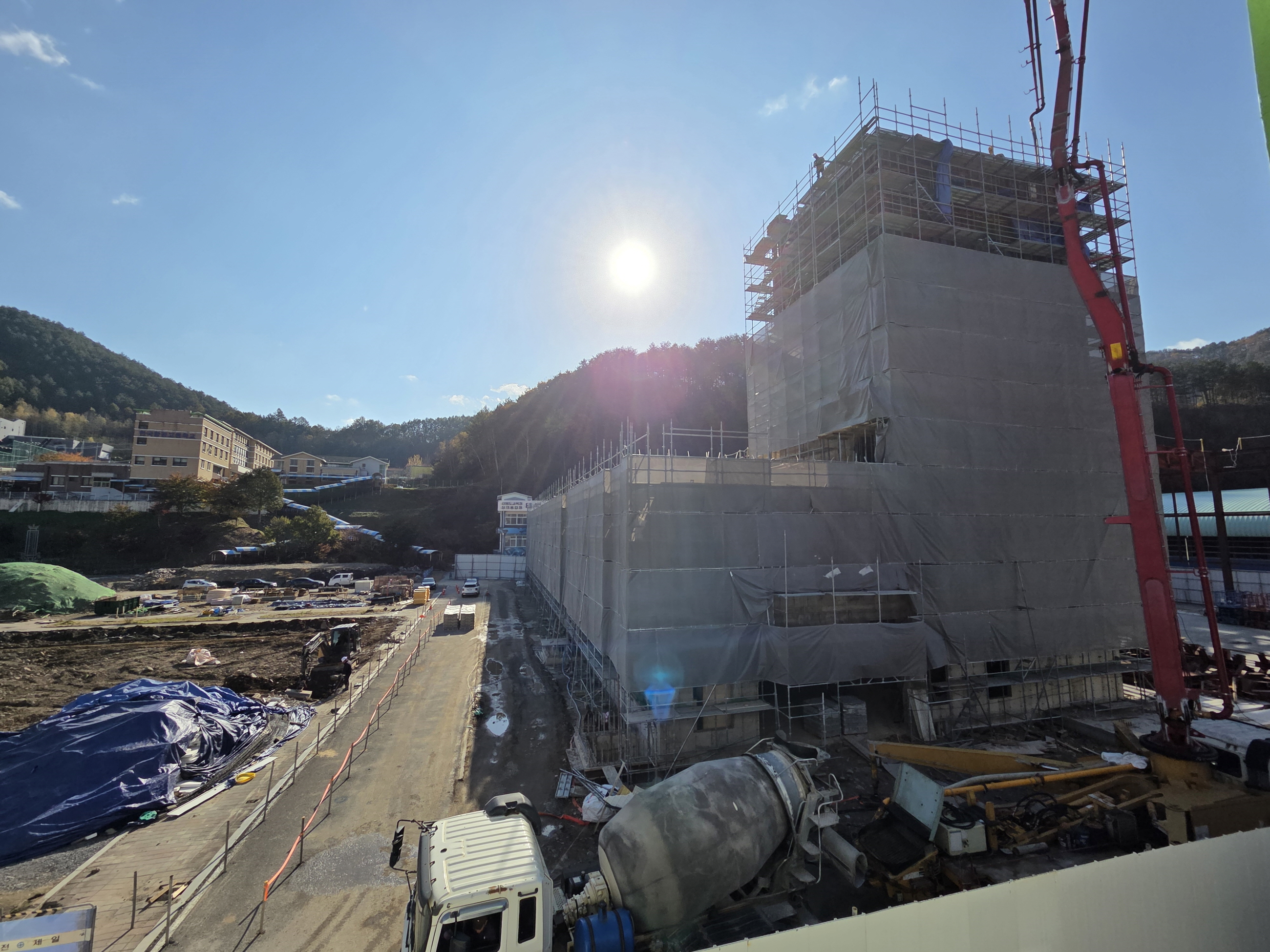 한국항공고 격납고 공사 현황(11월 4일) 사진