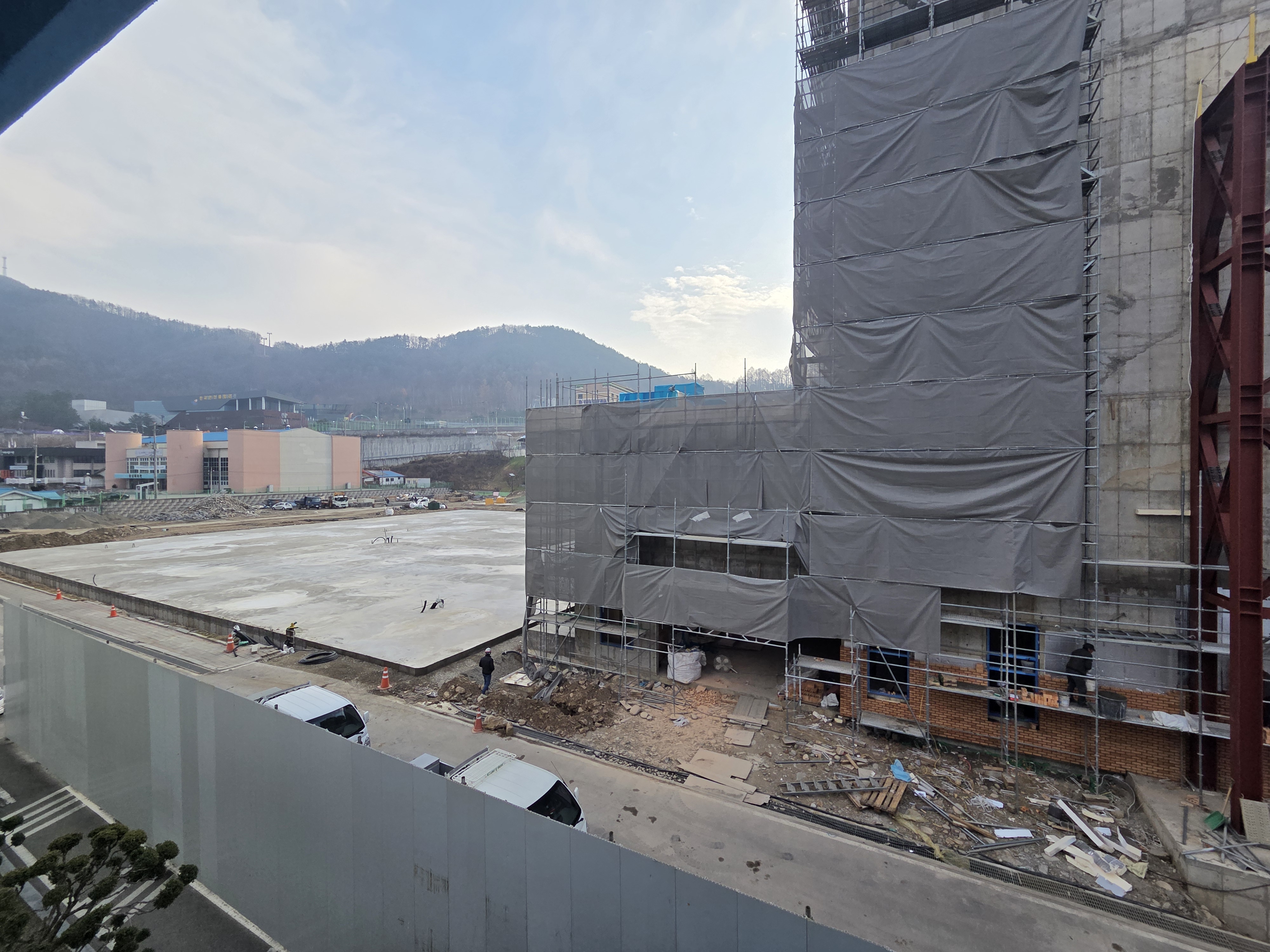 한국항공고 격납고 공사 현황(11월 24일) 사진